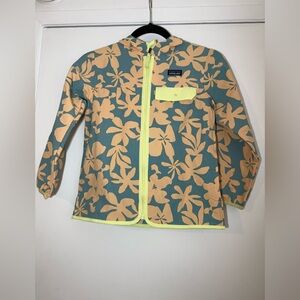 Patagonia Kids Swim Rashguard - Teal and Yellow Floral